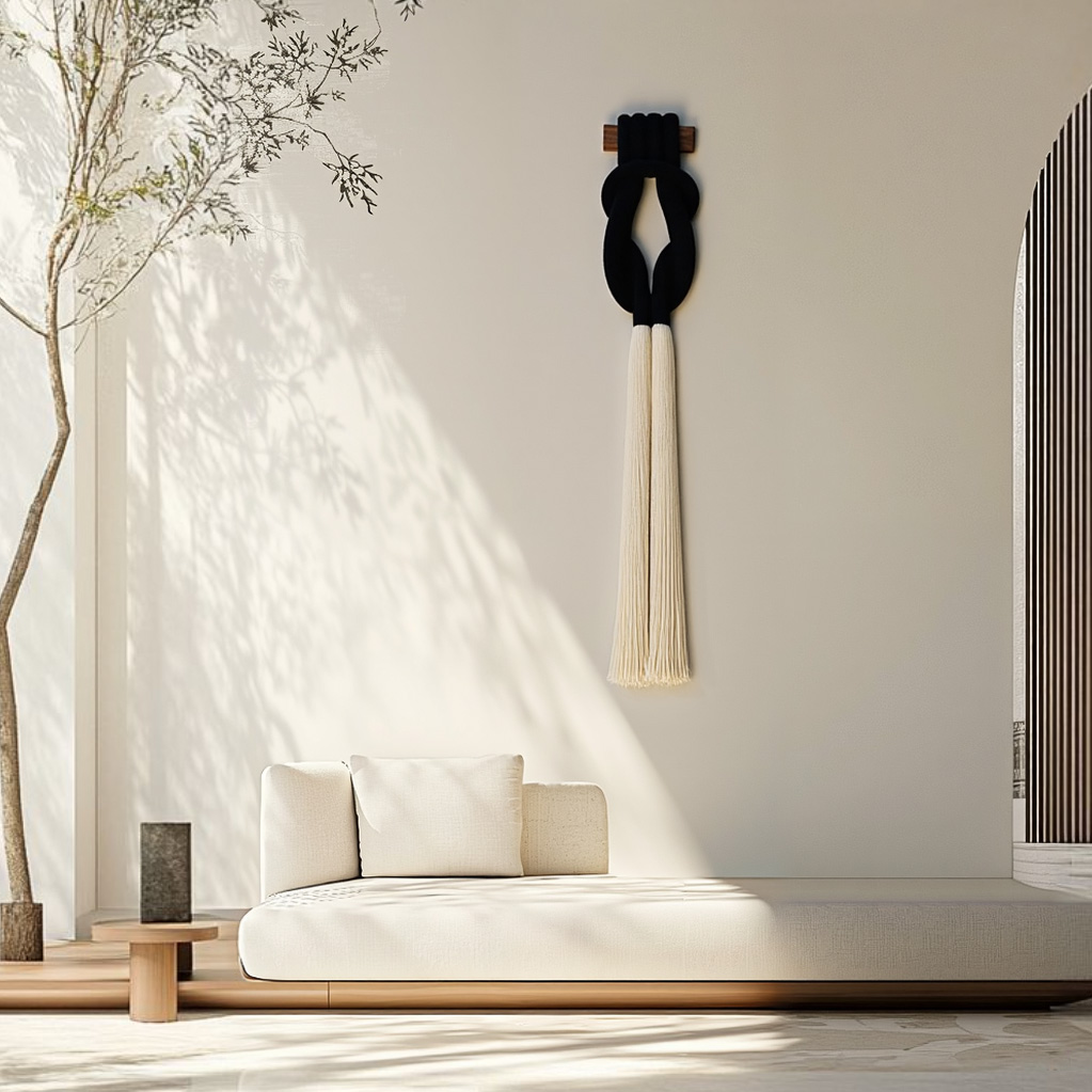 Sustainable Living Walla Walla - # Gisenu Große Knoten-Art-Deco Baumwollseil Makramee