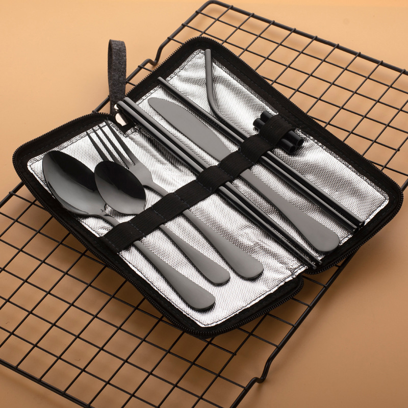 Bamboo Cutlery Travel - Neues 10-teiliges tragbares Besteck-Set für Reisen