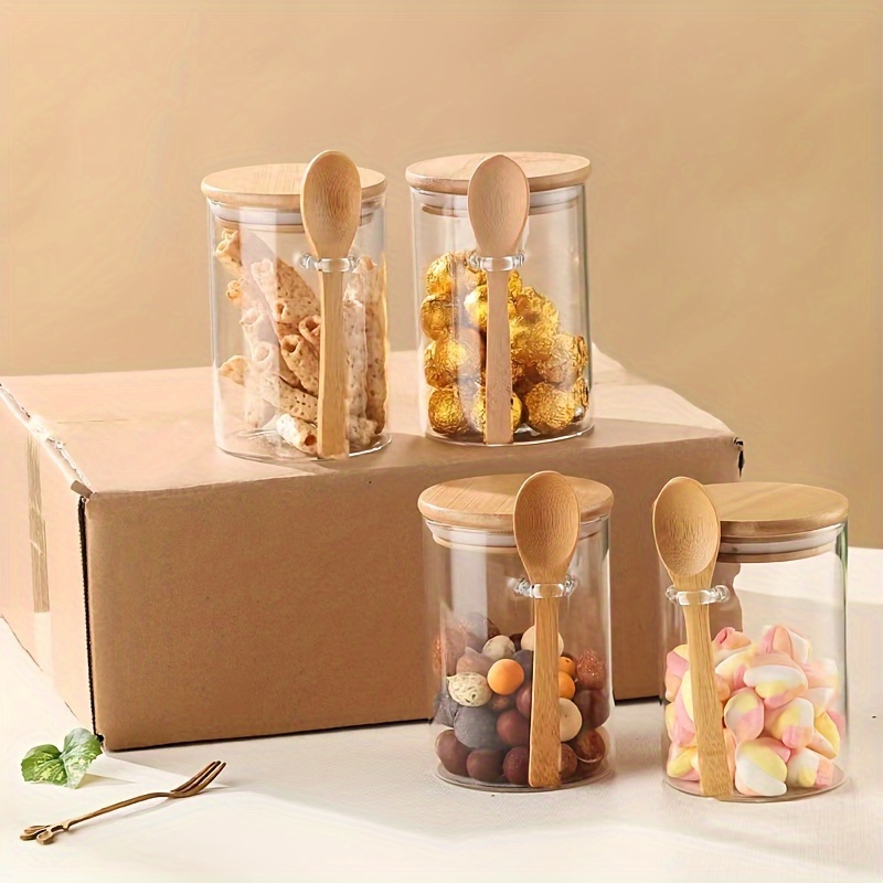 Bamboo Cutlery Travel - 280 ml Bonbonglas, Keksdose, Vorratsglas aus