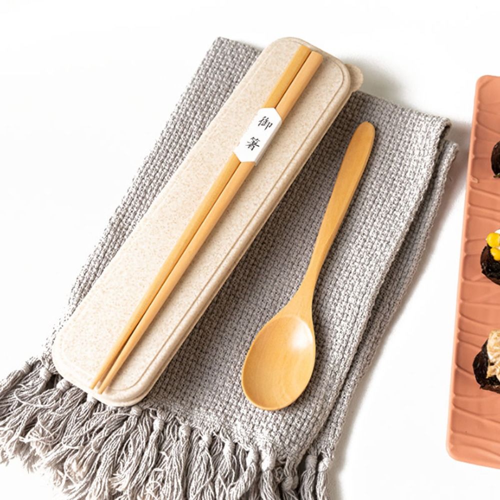 Picknick-Set mit Holzstäbchen  – Bamboo Cutlery Travel Bewertung und Preis