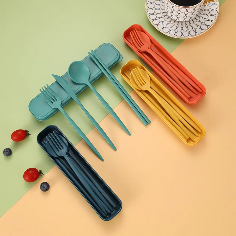 4-teiliges tragbares Utensilie – Bamboo Cutlery Travel Bewertung und Preis